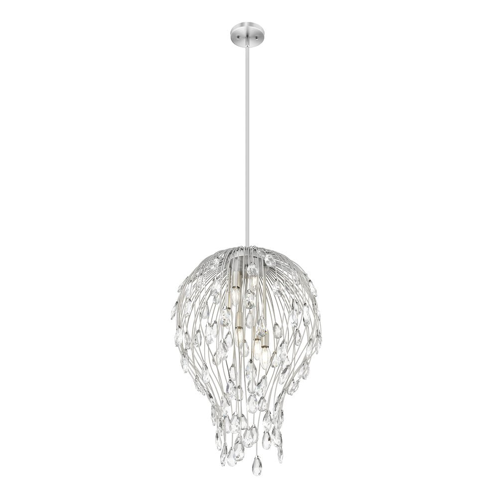 Z-Lite 6 Light Pendant, Brushed Nickel