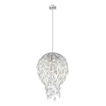Z-Lite 6 Light Pendant, Brushed Nickel