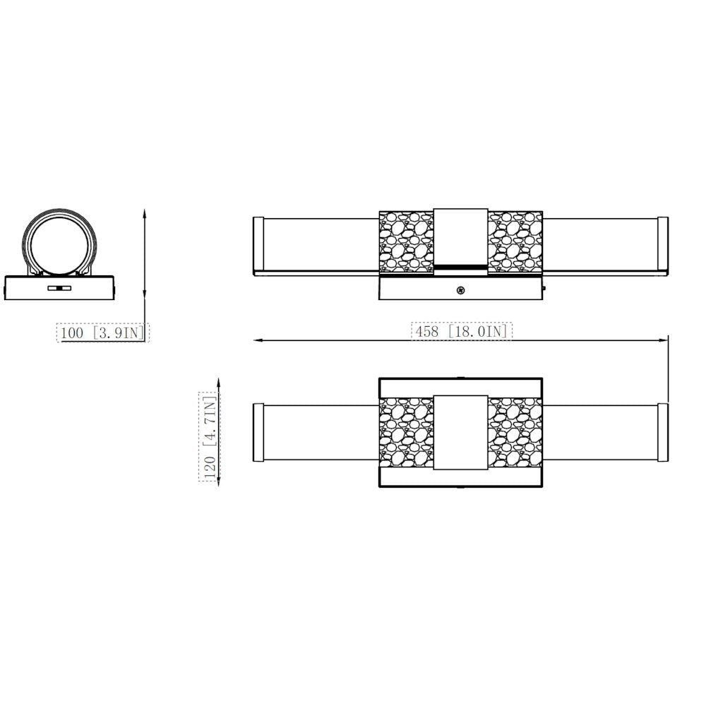 Z-Lite Egon 1 Light Vanity in Chrome color, Steel frame
