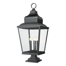 Z-Lite 5 Light Outdoor Pier Mounted Fixture, Sand Black