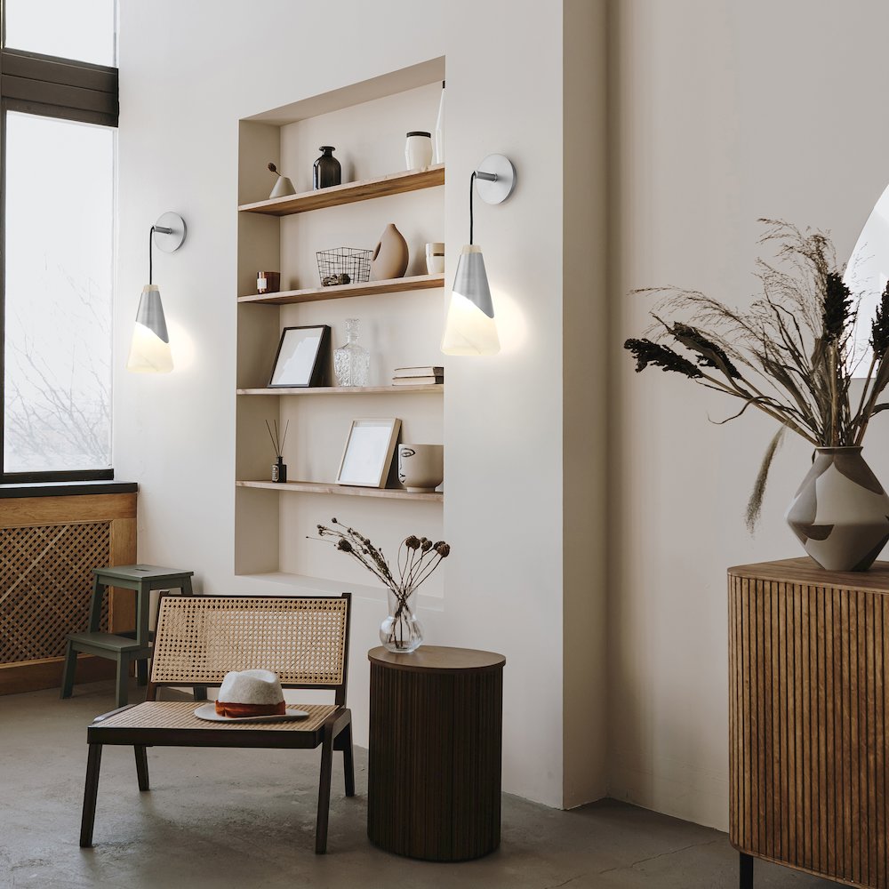Z-Lite Aimie 1 Light Wall Sconce, Brushed Nickel