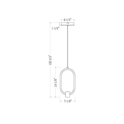 Z-Lite 1 Light Pendant, Matte Black