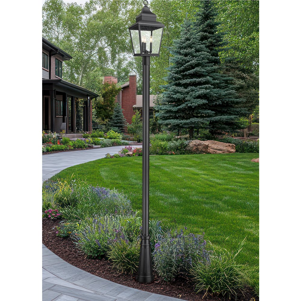Z-Lite 3 Light Outdoor Post Mounted Fixture, Sand Black