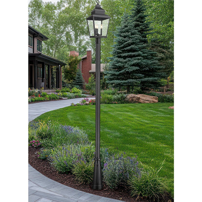 Z-Lite 3 Light Outdoor Post Mounted Fixture, Sand Black