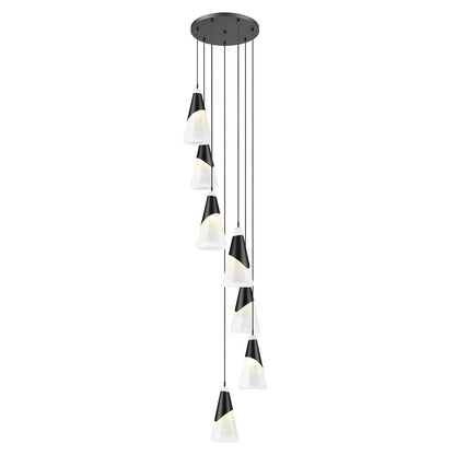 Z-Lite Aimie 7 Light Chandelier, Matte Black