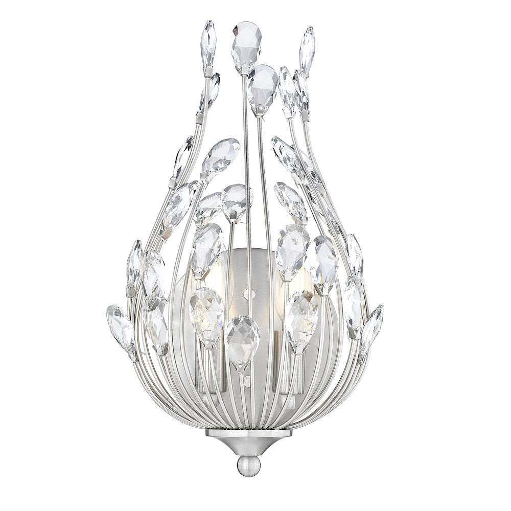 Z-Lite 2 Light Wall Sconce, Brushed Nickel