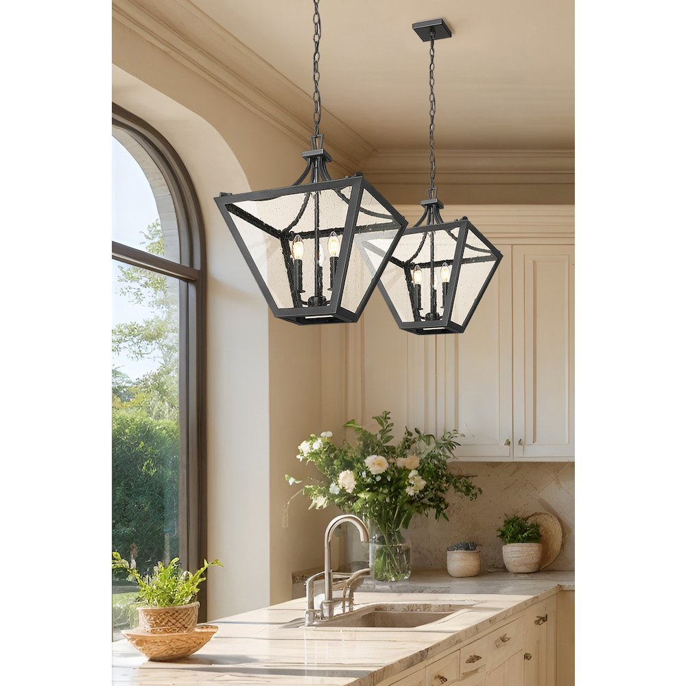 Z-Lite 3 Light Chandelier, Iron Ore