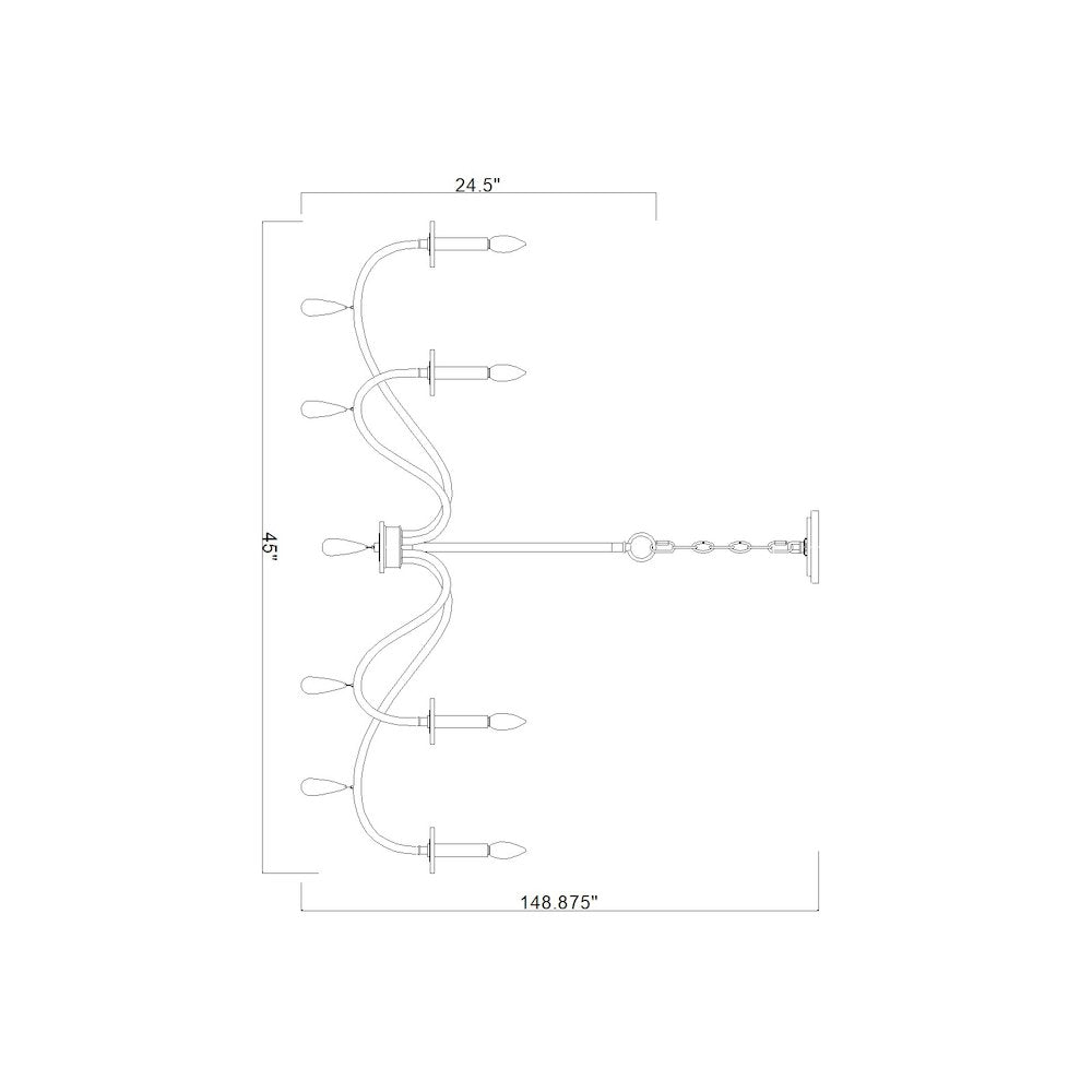 Z-Lite 6 Light Chandelier, Brushed Nickel