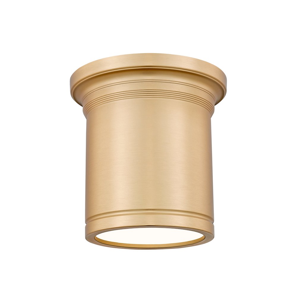 Z-Lite 1 Light Flush Mount, Modern Gold