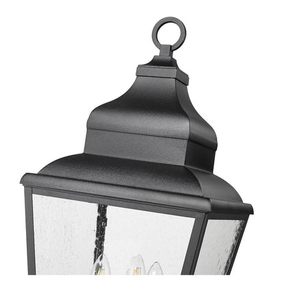 Z-Lite 3 Light Outdoor Post Mounted Fixture, Sand Black