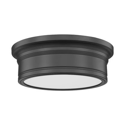 Z-Lite 1 Light Flush Mount, Matte Black