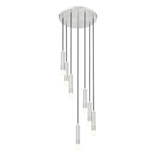Z-Lite Stari 7 Light Chandelier in Brushed Nickel color, Steel frame