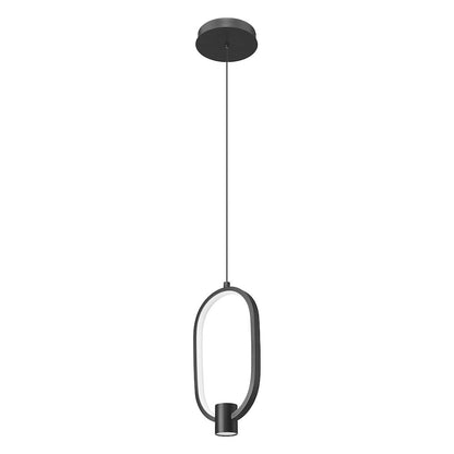 Z-Lite 1 Light Pendant, Matte Black