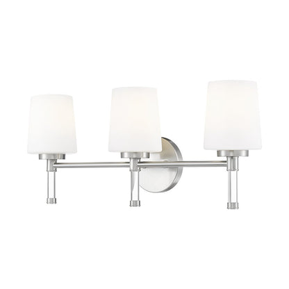 Z-Lite 3 Light Vanity, Brushed Nickel