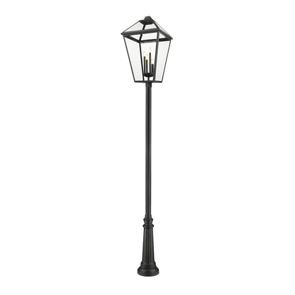 Z-Lite Talbot 4 Light Outdoor Post Mounted Fixture, Black