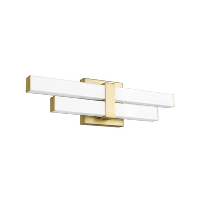 Z-Lite Zane 2 Light Vanity in Modern Gold Frame Finish