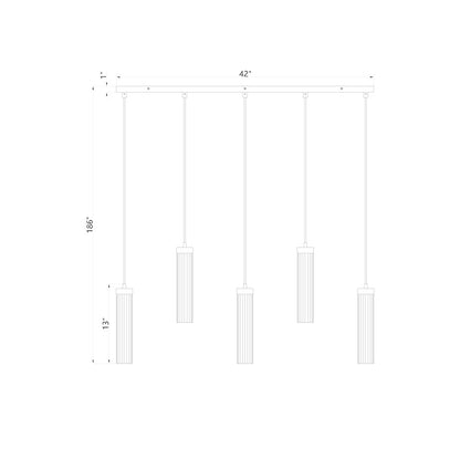 Z-Lite 5 Light Linear Chandelier