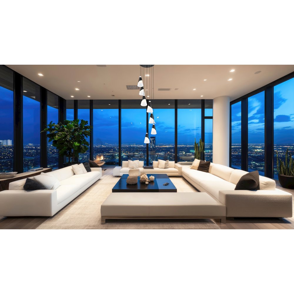 Z-Lite Aimie 7 Light Chandelier, Matte Black