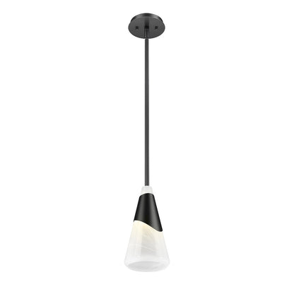 Z-Lite Aimie 1 Light Pendant, Matte Black