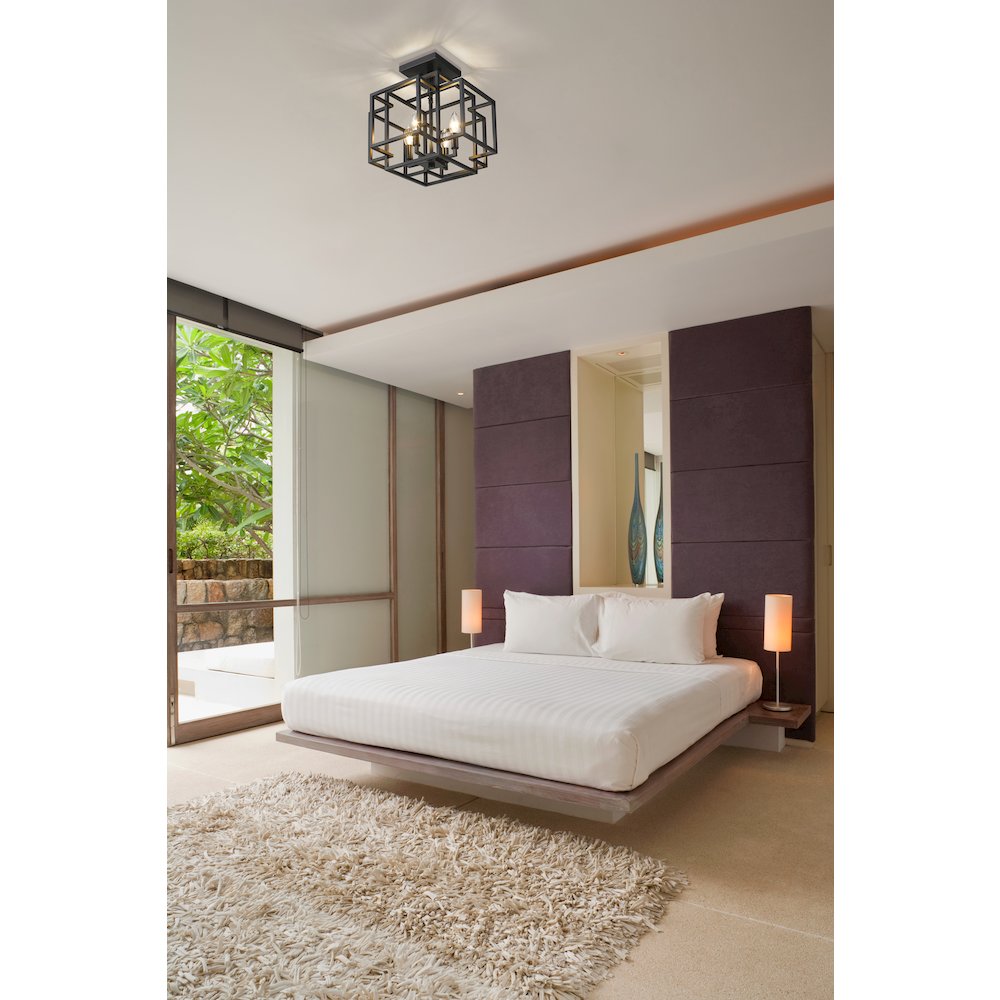 Z-Lite 4 Light Semi Flush Mount