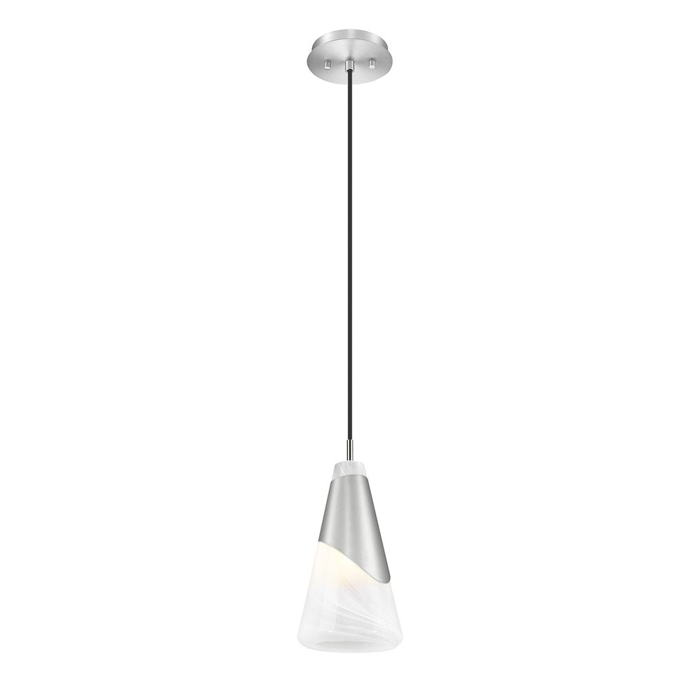 Z-Lite Aimie 1 Light Pendant, Brushed Nickel