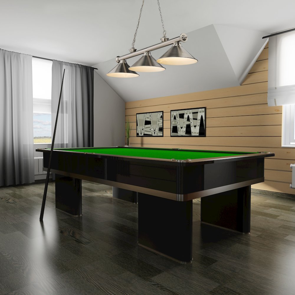 Z-Lite Cordon 3 Light Billiard, Steel Frame, Brushed Nickel Shade Color