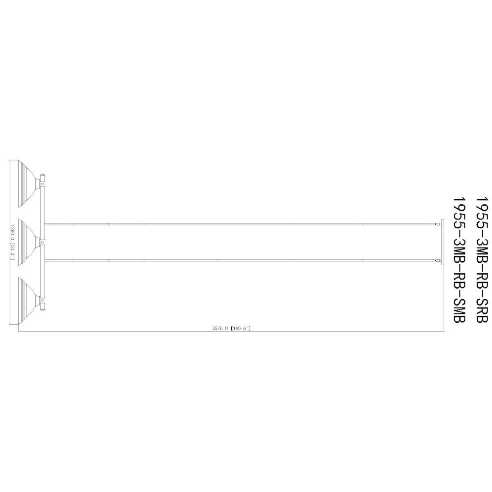 Z-Lite Bronte 3 Light Billiard, Steel Frame, Matte Black Shade Color