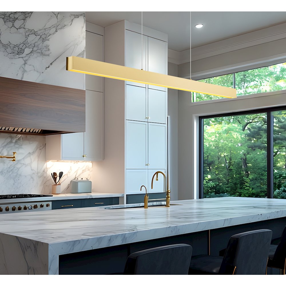 Z-Lite 1 Light Linear Chandelier, Gold