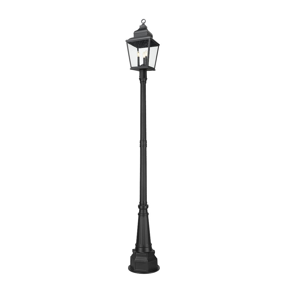 Z-Lite 3 Light Outdoor Post Mounted Fixture, Sand Black