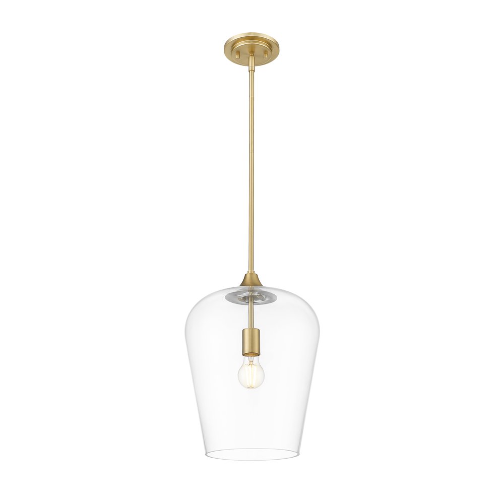 Z-Lite 1 Light Pendant, Burnished Brass