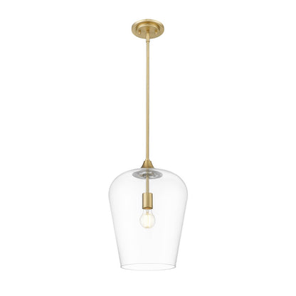 Z-Lite 1 Light Pendant, Burnished Brass