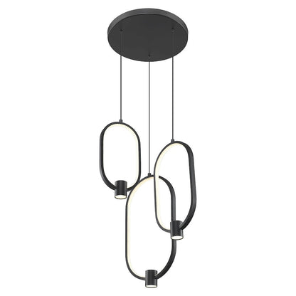 Z-Lite 3 Light Chandelier, Matte Black