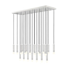 Z-Lite Stari 23 Light Linear Chandelier in Brushed Nickel color, Steel frame