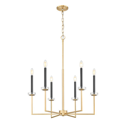 Z-Lite 6 Light Chandelier, Mordern Gold