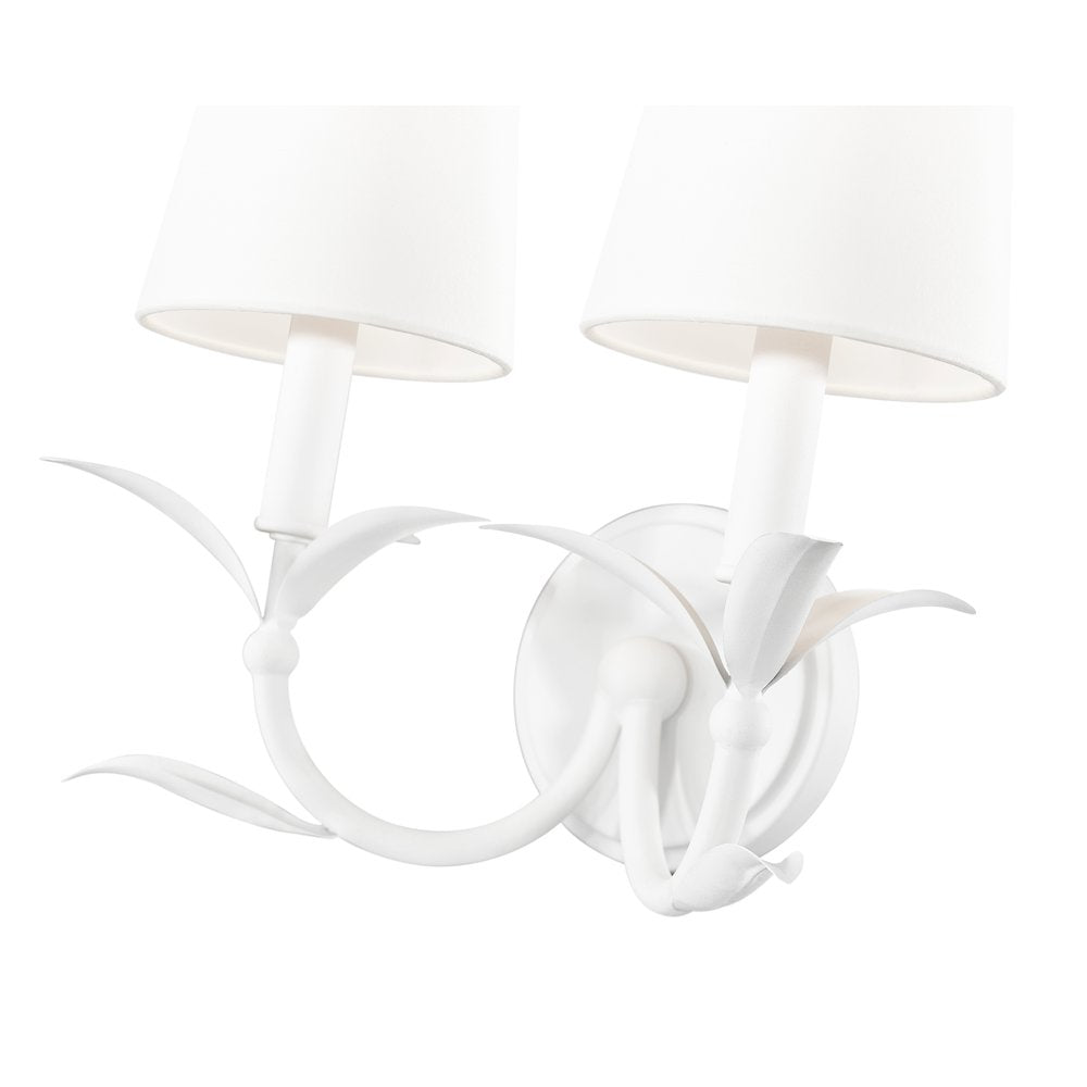 Z-Lite 2 Light Wall Sconce, Textured White