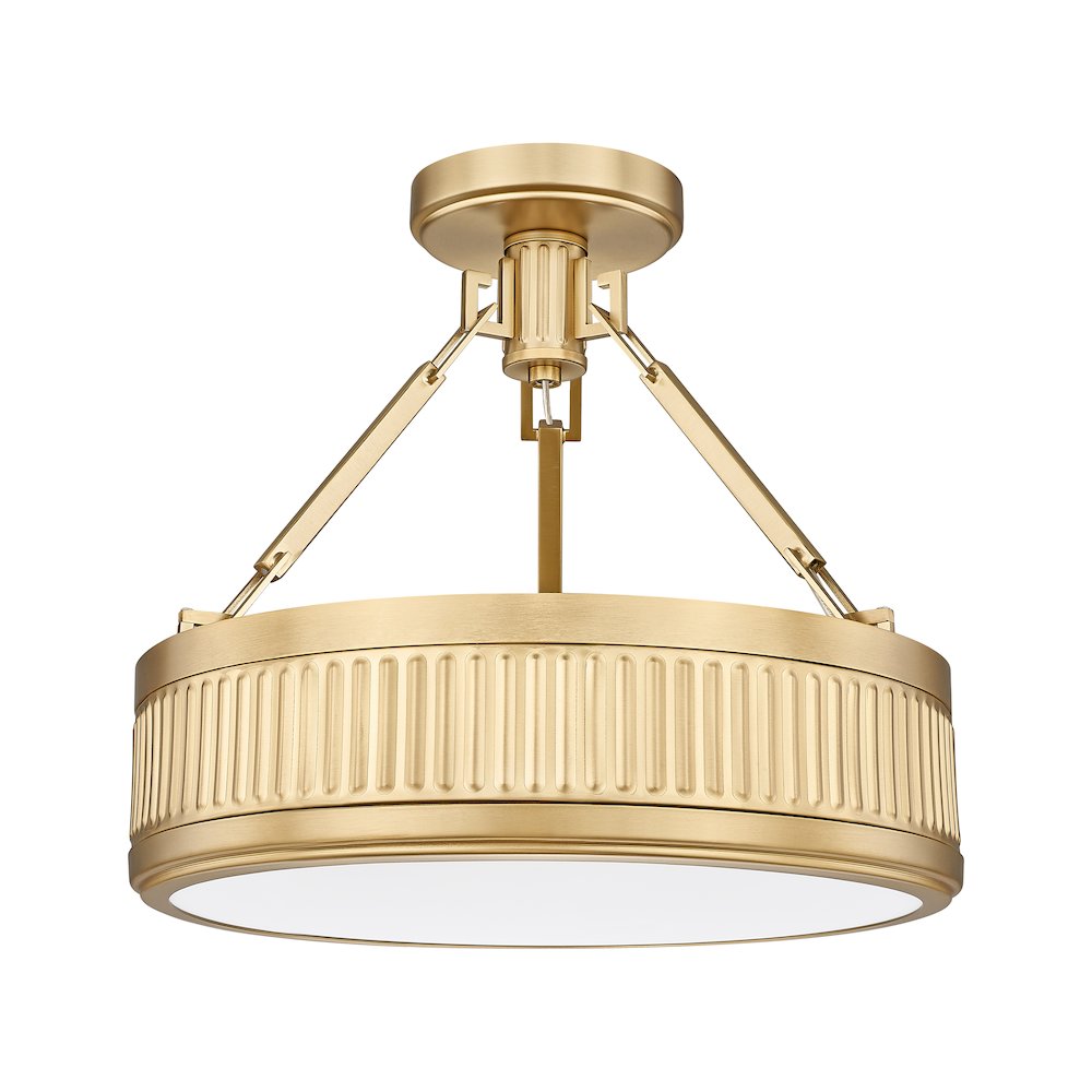 Z-Lite 1 Light Semi Flush Mount, Modern Gold