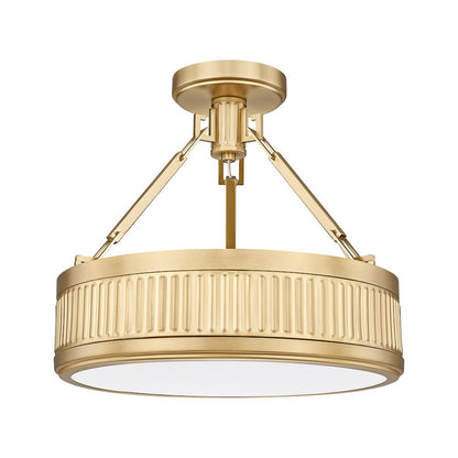 Z-Lite 1 Light Semi Flush Mount, Modern Gold