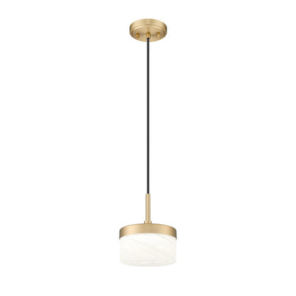 Z-Lite 1 Light Pendant, Modern Gold