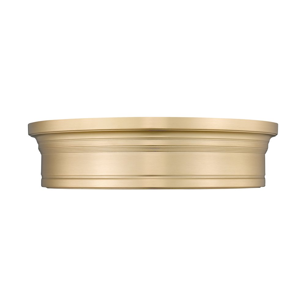 Z-Lite 1 Light Flush Mount, Modern Gold
