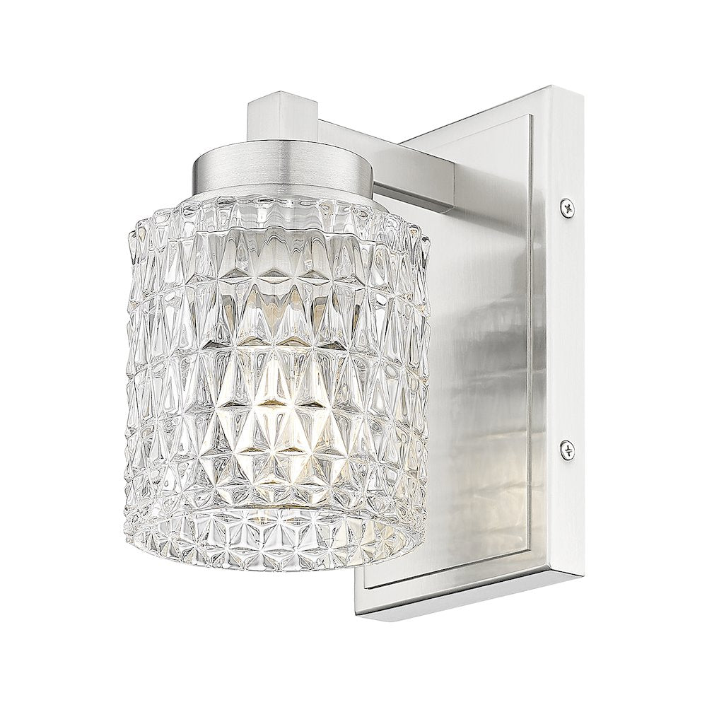 Z-Lite 1 Light Wall Sconce, Brushed Nickel