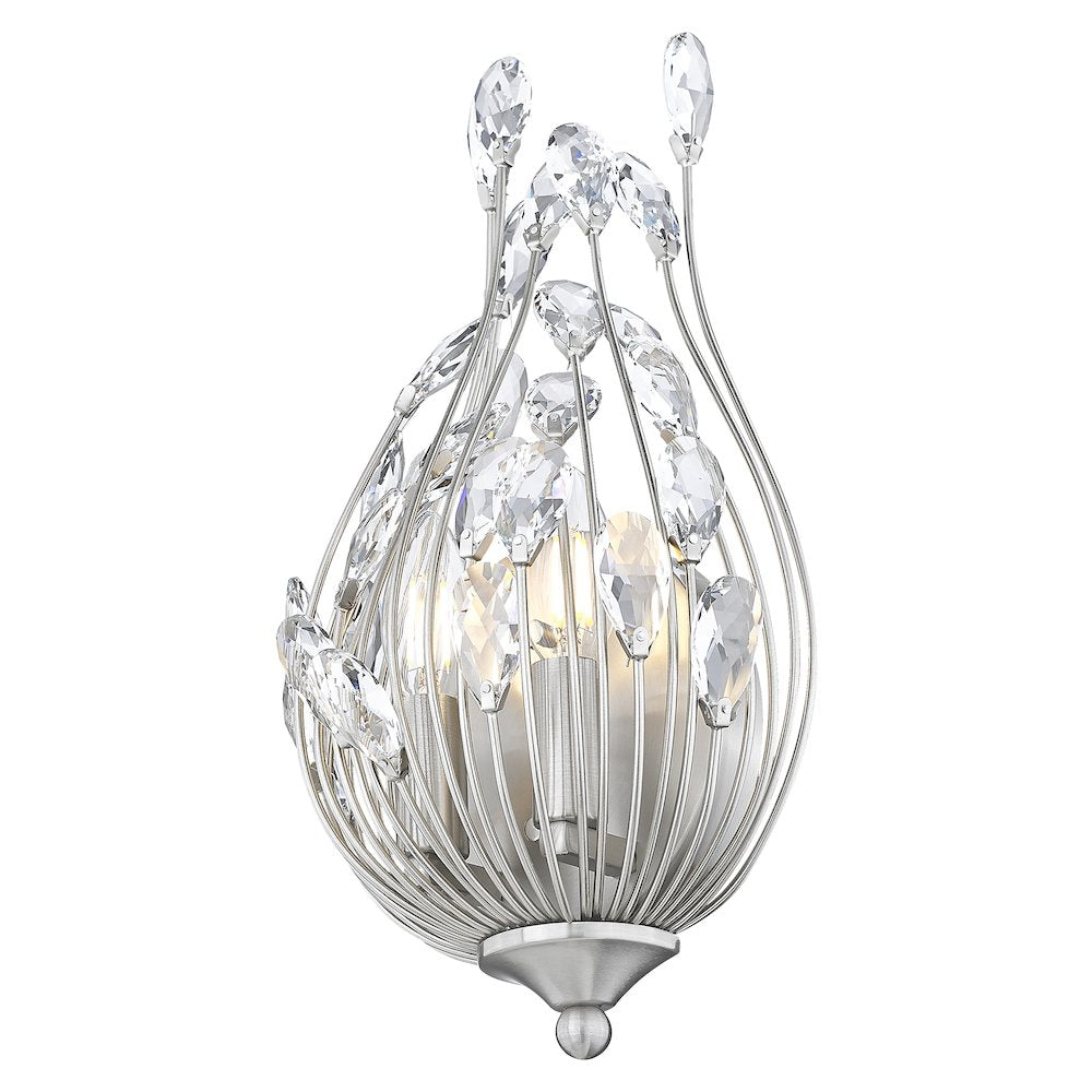 Z-Lite 2 Light Wall Sconce, Brushed Nickel