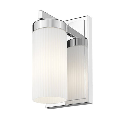 Z-Lite Danica 1 Light Wall Sconce in Chrome color, Steel frame