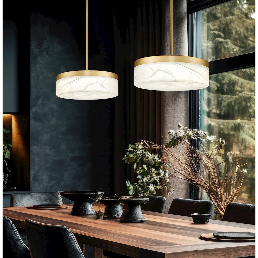 Z-Lite 1 Light Pendant, Modern Gold