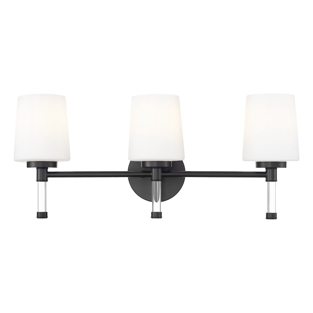 Z-Lite 3 Light Vanity, Matte Black