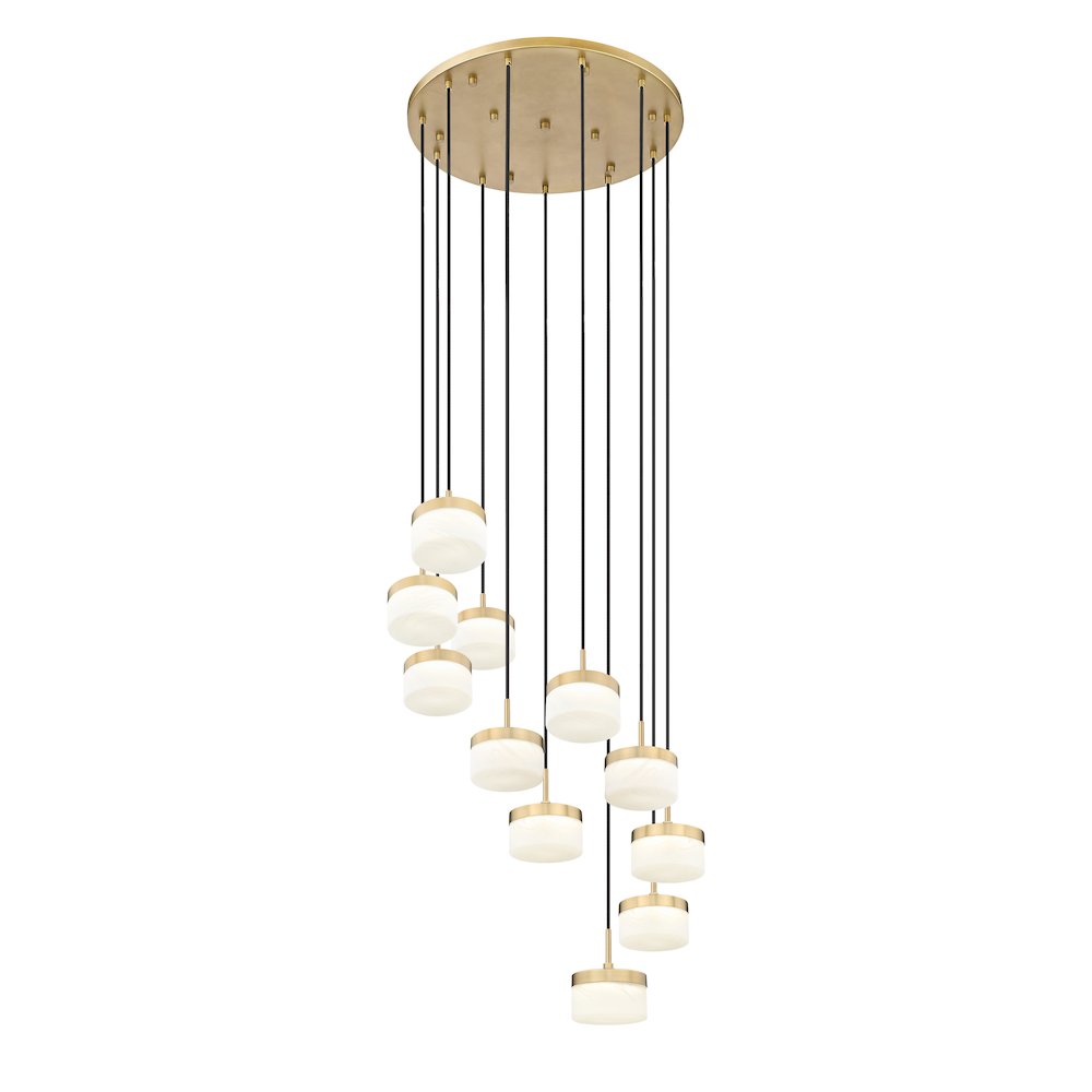 Z-Lite 11 Light Chandelier, Modern Gold