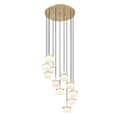 Z-Lite 11 Light Chandelier, Modern Gold