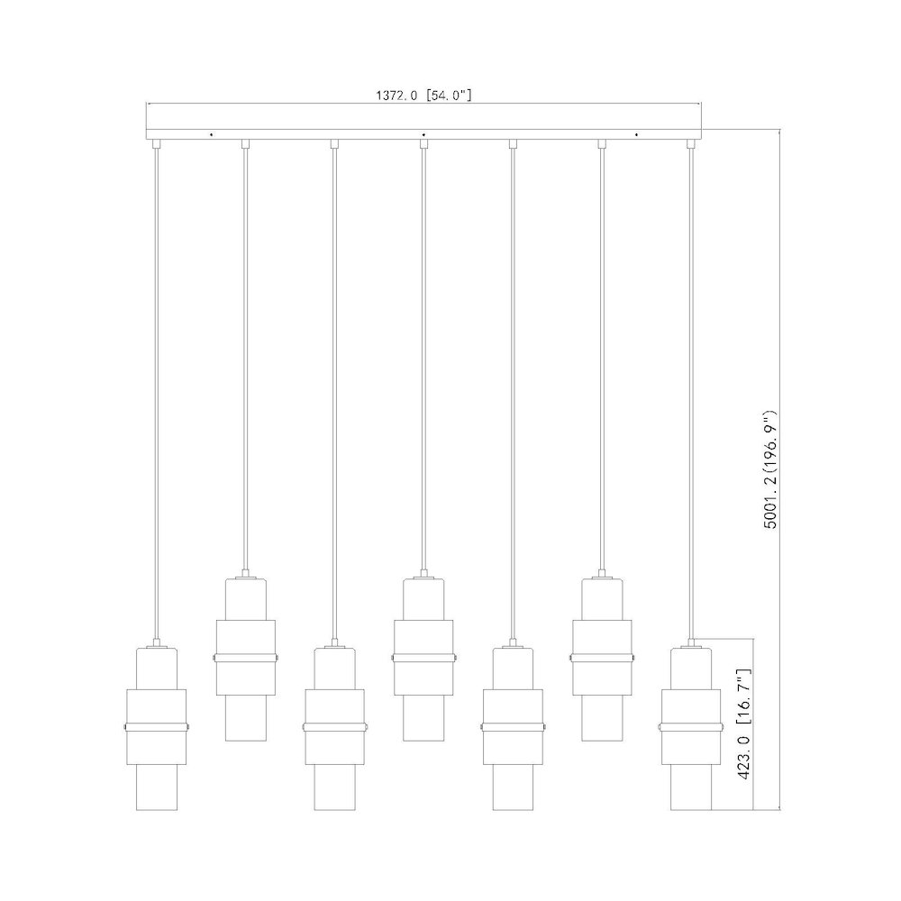 Z-Lite 7 Light Linear Chandelier