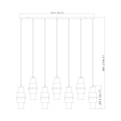 Z-Lite 7 Light Linear Chandelier