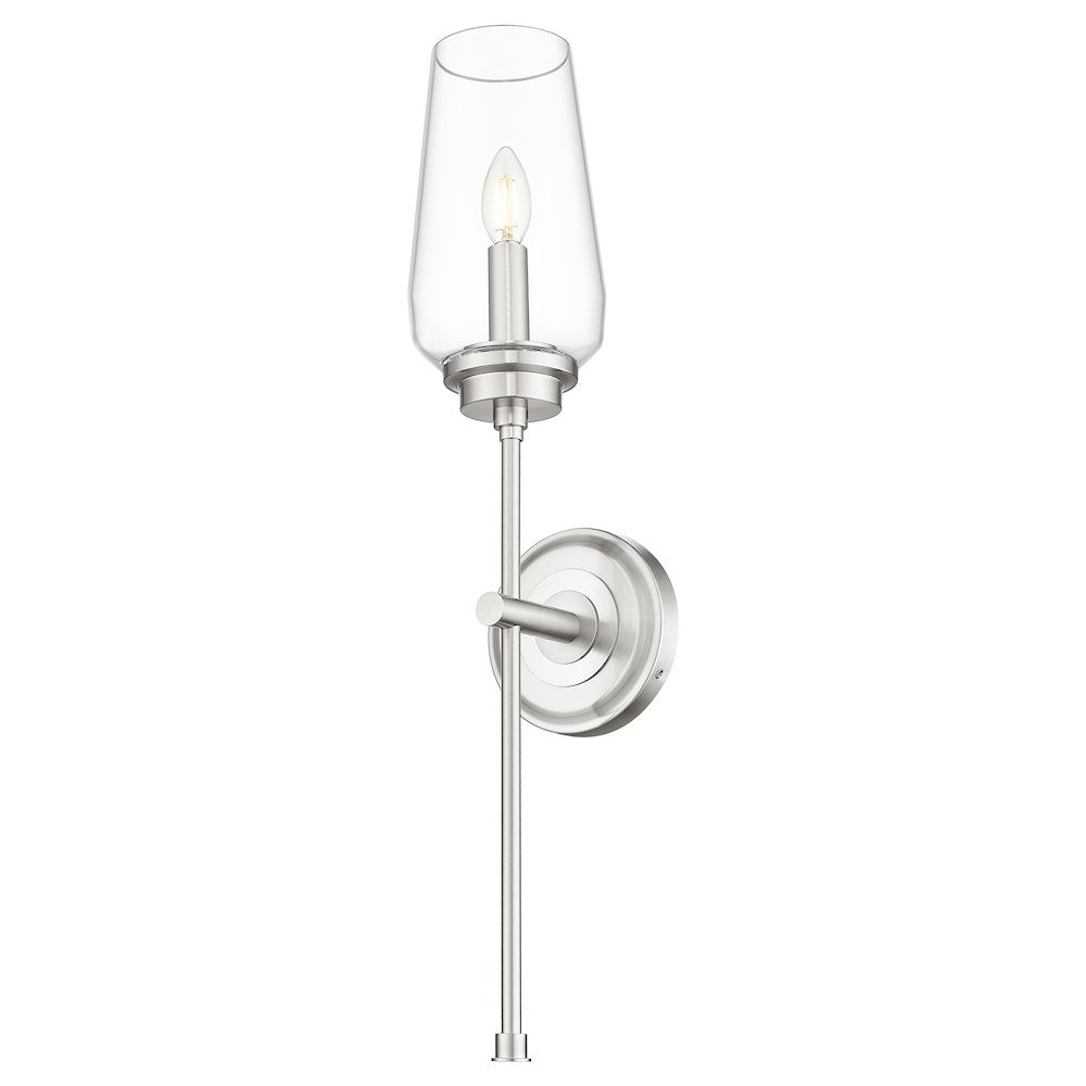 Z-Lite 1 Light Wall Sconce, Brushed Nickel