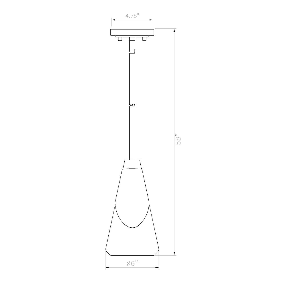Z-Lite Aimie 1 Light Pendant, Modern Gold